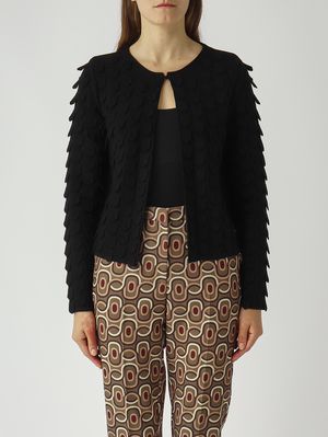 Cardigan en mélange de viscose pour femme Noir Maliparmi