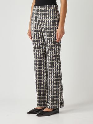 3. Jacquard fabric trousers for women Grey-Anthracite