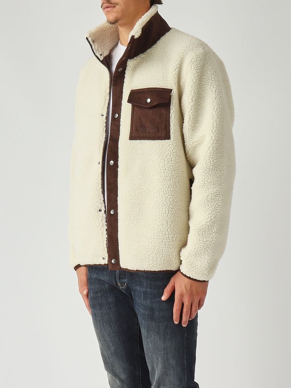 3. Giacca uomo Keystone in pile sherpa 10 Off White MC2 Saint Barth key0008