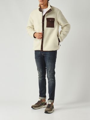2. Giacca uomo Keystone in pile sherpa 10 Off White
