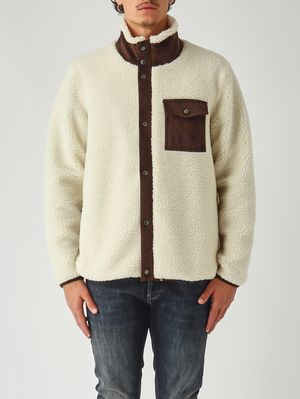 Giacca uomo Keystone in pile sherpa 10 Off White MC2 Saint Barth