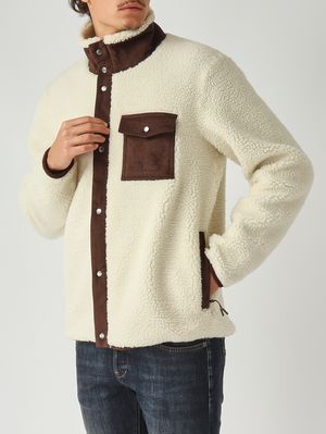 5. Giacca uomo Keystone in pile sherpa 10 Off White