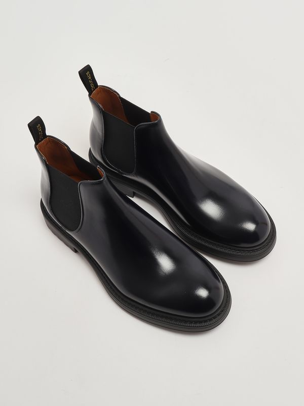 2. Beatles Horse brushed leather ankle boots for men Navy blue Doucal's du1329henruf007