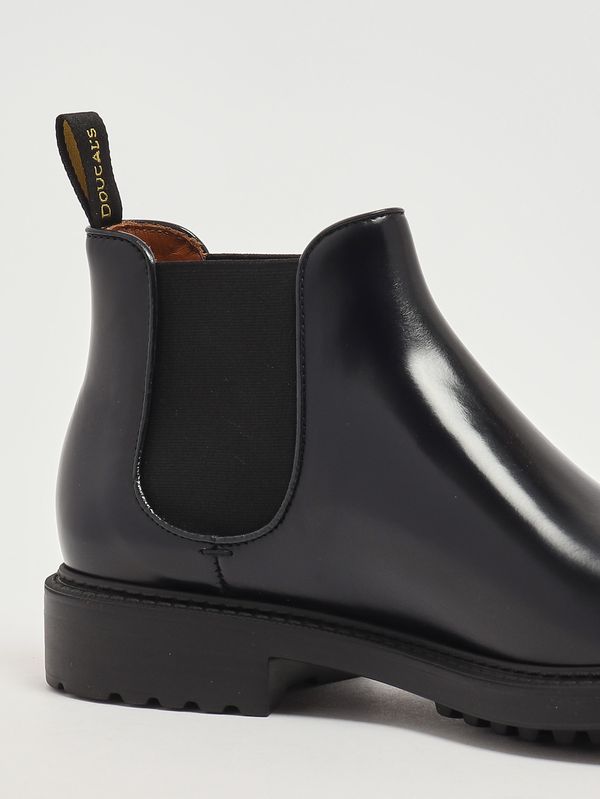 5. Beatles Horse brushed leather ankle boots for men Navy blue Doucal's du1329henruf007