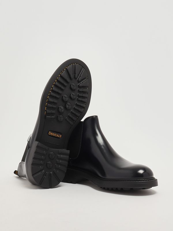 4. Beatles Horse brushed leather ankle boots for men Navy blue Doucal's du1329henruf007
