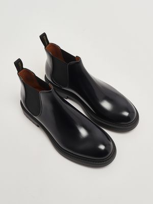 2. Beatles Horse brushed leather ankle boots for men Navy blue
