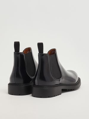 3. Beatles Horse brushed leather ankle boots for men Navy blue