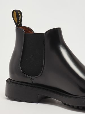 5. Beatles Horse brushed leather ankle boots for men Black