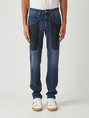 John slim-fit Tri Blend stretch cotton denim jeans for men Dark Denim Jeckerson