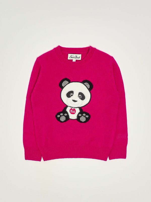 1. Girl's sweater in wool and cashmere blend Fuchsia MC2 Saint Barth prc0001 trudi