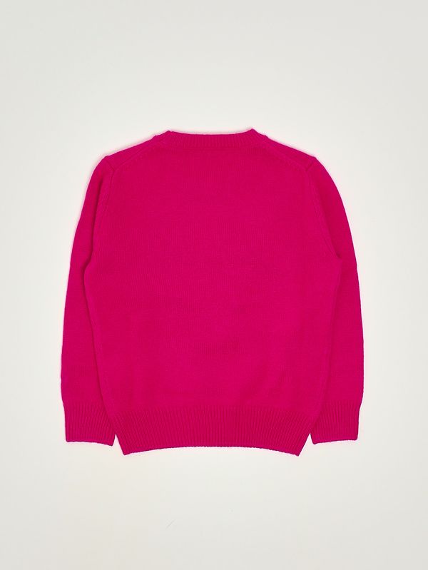 2. Girl's sweater in wool and cashmere blend Fuchsia MC2 Saint Barth prc0001 trudi