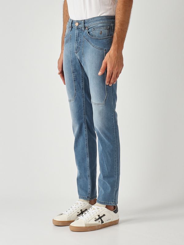 2. James skinny-fit Tri Blend stretch cotton denim jeans for men Light Denim Jeckerson ai25juppa100james001