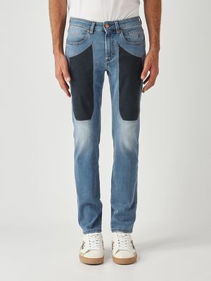 Jeans uomo James skinny-fit in denim di cotone stretch Tri Blend Denim Chiaro Jeckerson
