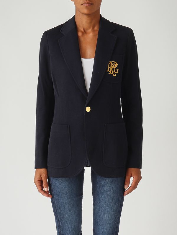 1. Women's jacket in cotton and viscose Navy Polo Ralph Lauren 211795348