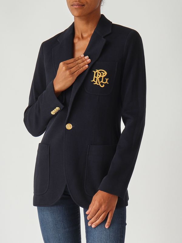 5. Women's jacket in cotton and viscose Navy Polo Ralph Lauren 211795348