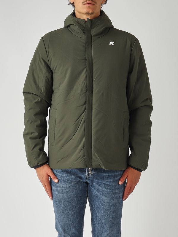 2. Jack St Warm Double men's jacket in waterproof fabric Black-Green K-Way k6128vw