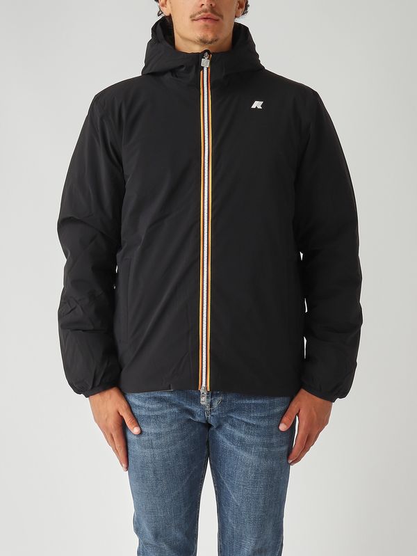 Giacca uomo Jack St Warm Double in tessuto impermeabile Nero-Verde K-Way