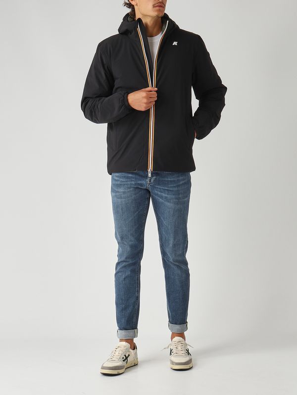 3. Jack St Warm Double men's jacket in waterproof fabric Black-Green K-Way k6128vw