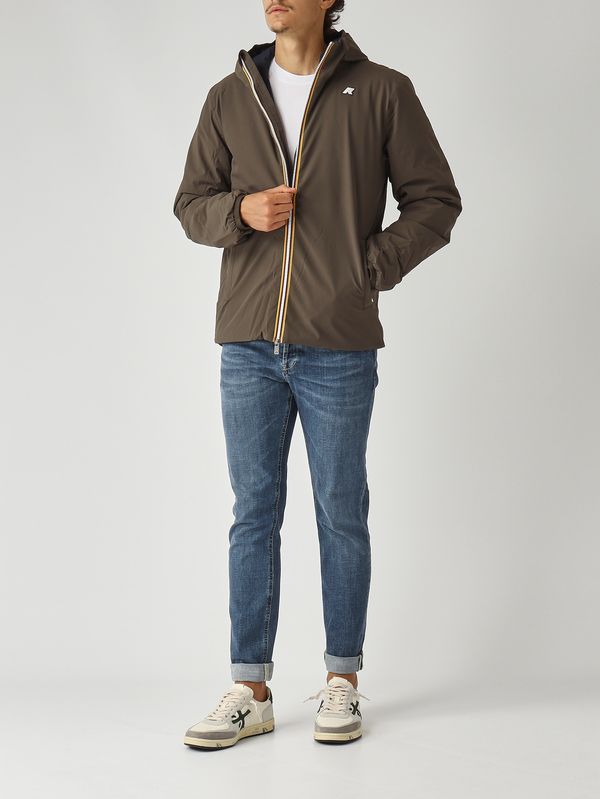 3. Veste homme Jack St Warm Double en tissu imperméable Oliva-Marine K-Way k6128vw