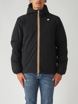 Veste homme Jack St Warm Double en tissu imperméable Noir-Vert K-Way