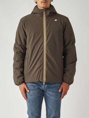 Herrenjacke Jack St Warm Double aus wasserdichtem Stoff Oliven-Marine K-Way