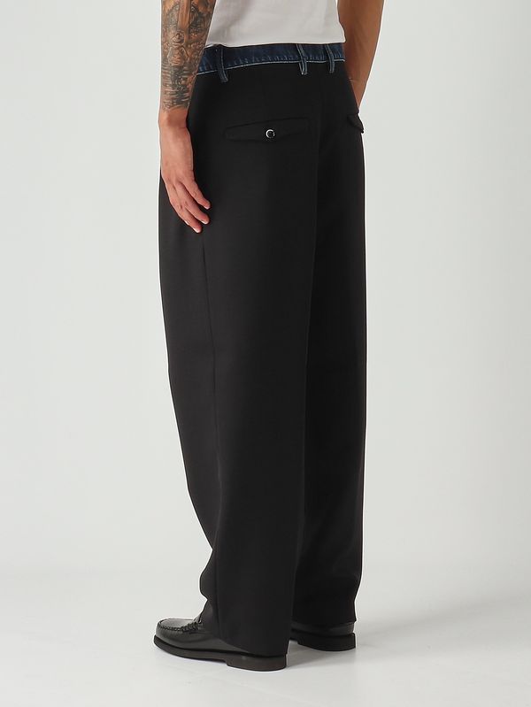 4. Pantalón para hombre Kaibelt Baggy de lana y denim Negro Nine in the morning 9fw25kai15b