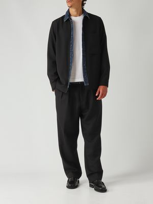 2. Pantalón para hombre Kaibelt Baggy de lana y denim Negro