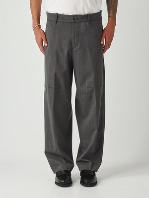 Herrenhose Franco in Wollstoff-Effekt Grau Nine in the morning