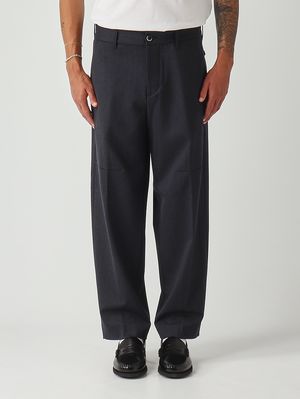 Herrenhose Franco in Wollstoff-Effekt Marine Nine in the morning