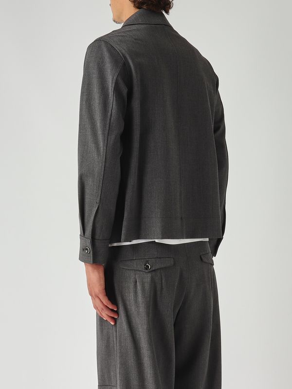 4. Sobrecamisa de hombre Sato en tejido efecto lana Gris Nine in the morning 9fw25so21