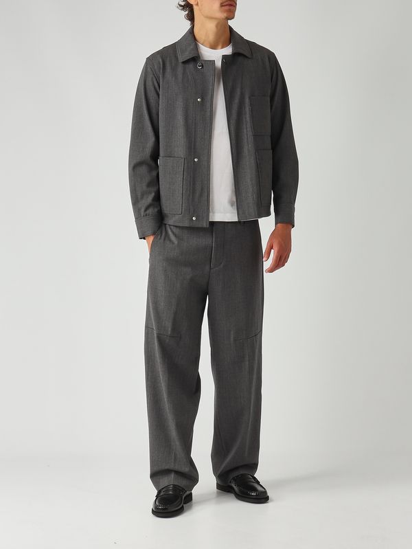 2. Sobrecamisa de hombre Sato en tejido efecto lana Gris Nine in the morning 9fw25so21