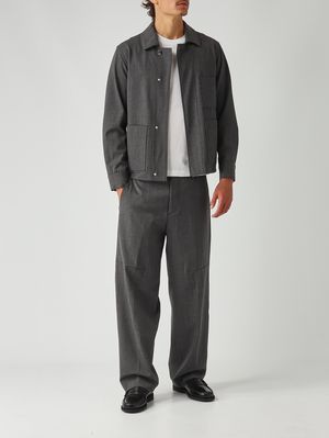2. Sobrecamisa de hombre Sato en tejido efecto lana Gris