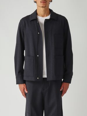 Herren Overshirt Sato aus Wollimitatstoff Marine Nine in the morning