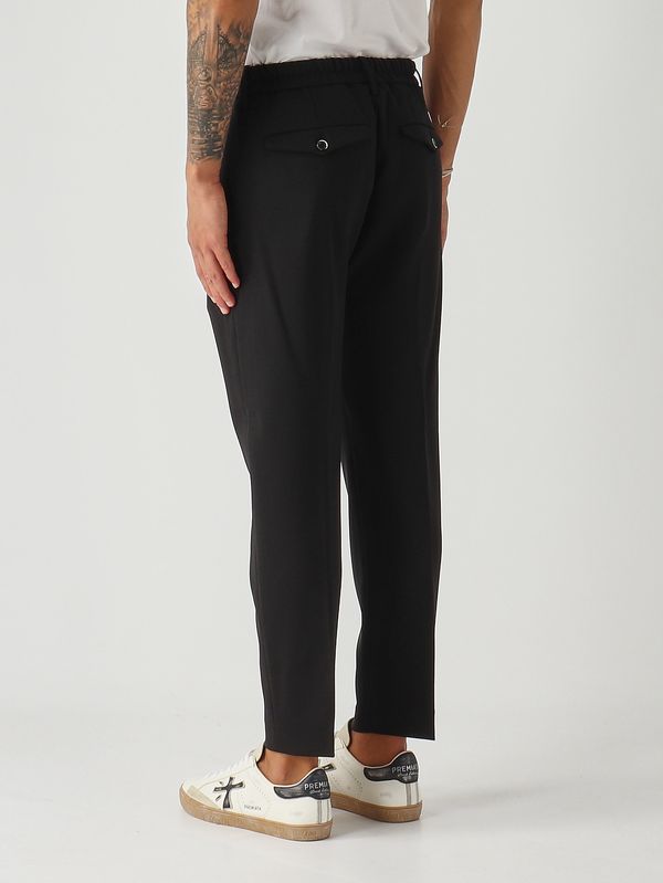 4. Pantalone uomo Yoga in lana stretch Nero Nine in the morning 9fw25yo74