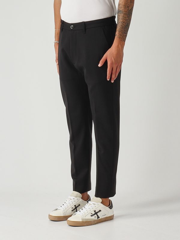3. Pantalone uomo Yoga in lana stretch Nero Nine in the morning 9fw25yo74