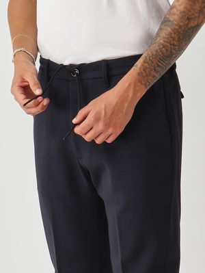 5. Pantalone uomo Yoga in lana stretch Blu navy