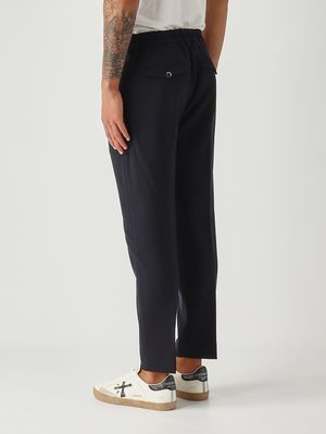 4. Pantalone uomo Yoga in lana stretch Blu navy