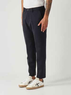 3. Pantalone uomo Yoga in lana stretch Blu navy