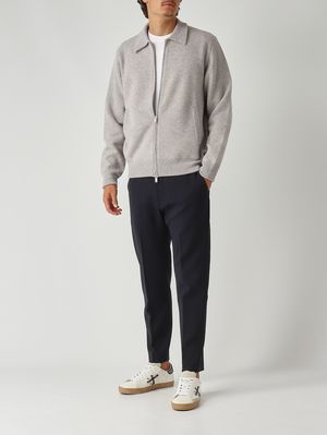 2. Pantalone uomo Yoga in lana stretch Blu navy