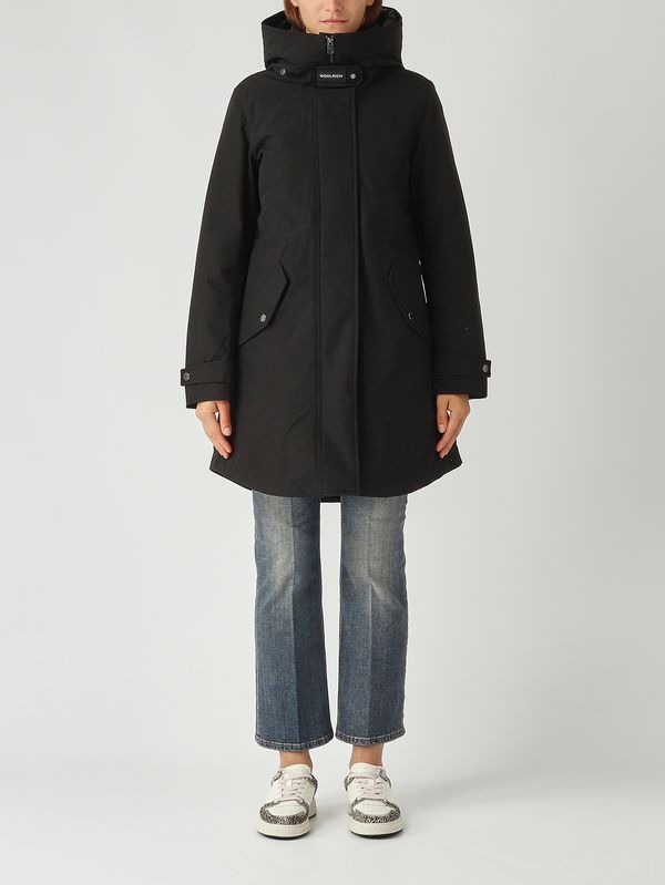 1. Parka pour femme en ramar imperméable Noir Woolrich cfwwou1105frut0001