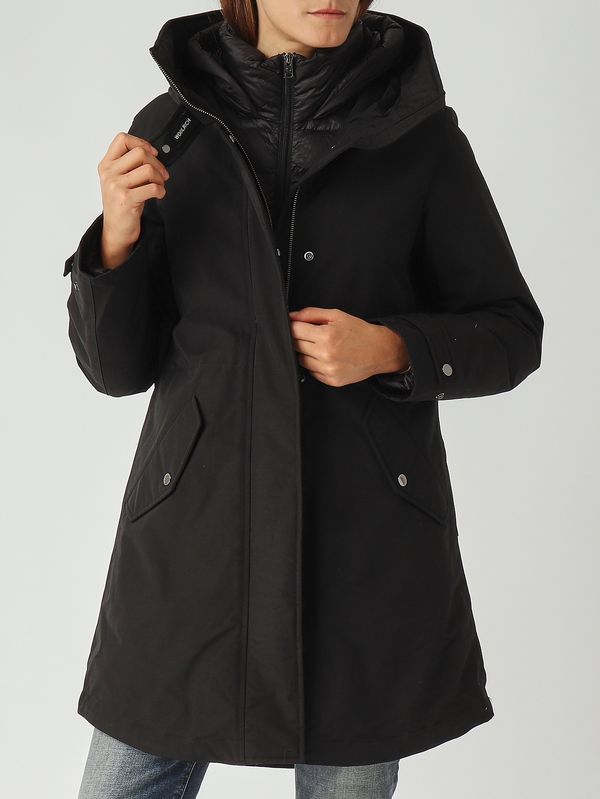 6. Parka pour femme en ramar imperméable Noir Woolrich cfwwou1105frut0001