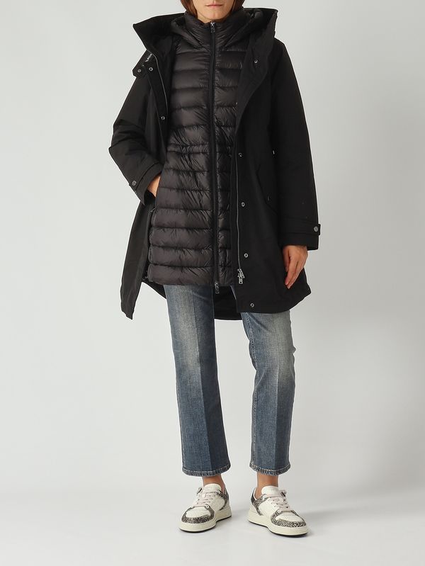 2. Parka pour femme en ramar imperméable Noir Woolrich cfwwou1105frut0001