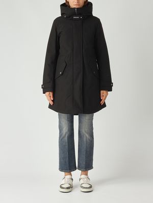 Parka donna in ramar impermeabile Nero Woolrich