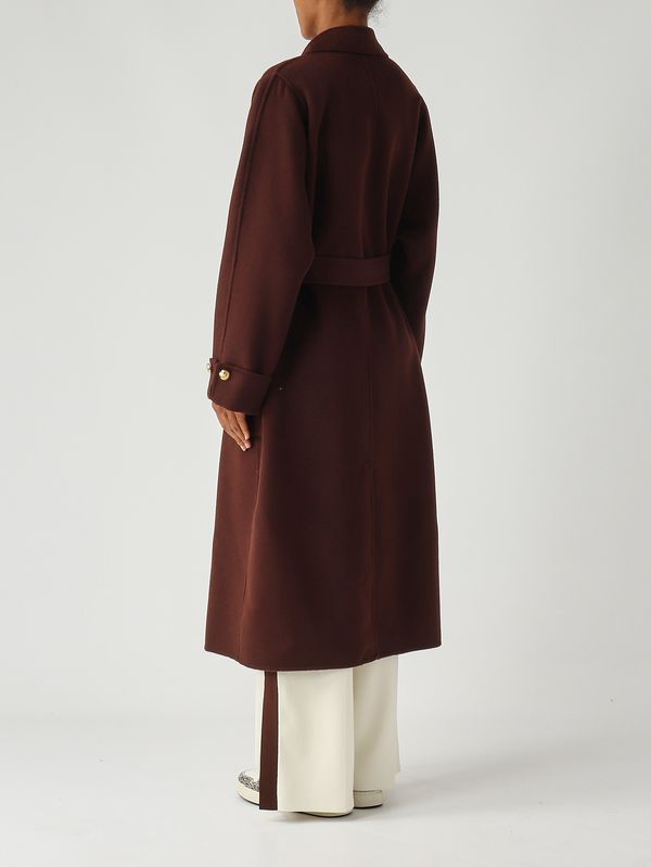 4. Women's wool coat Coffee Elisabetta Franchi cp68d56e2
