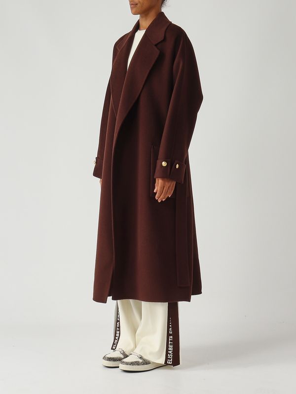 3. Women's wool coat Coffee Elisabetta Franchi cp68d56e2