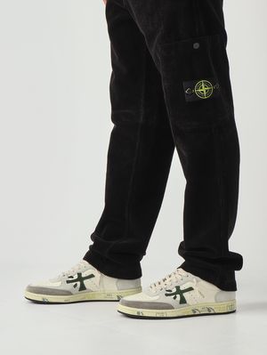5. Men's trousers in organic cotton velvet Black