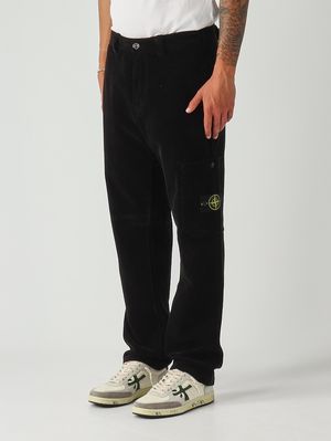 3. Men's trousers in organic cotton velvet Black