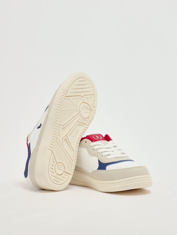 4. Master Court II faux leather sneakers for boys White-Blue Polo Ralph Lauren rl03433