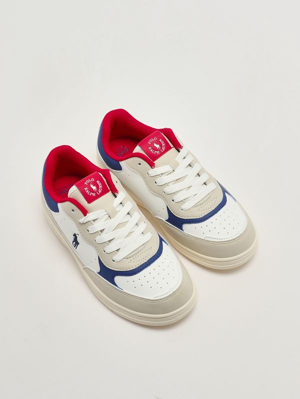 2. Master Court II faux leather sneakers for boys White-Blue Polo Ralph Lauren rl03433