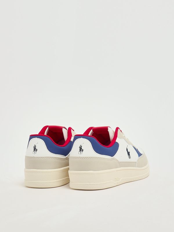 3. Master Court II faux leather sneakers for boys White-Blue Polo Ralph Lauren rl03433